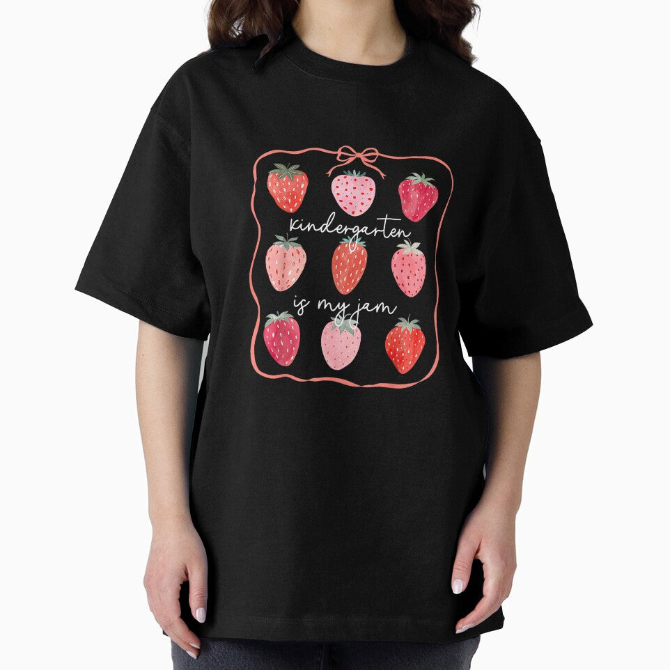 Groovy Kindergarten is My Jam Strawberry Kinder Team Teacher T-Shirt by SubStudio97