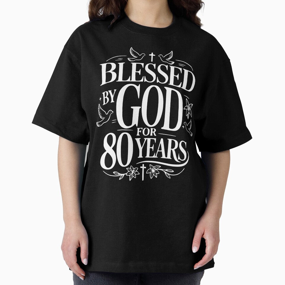 Blessed By God For 80 Year Christian 80th Birthday by giftfromheart