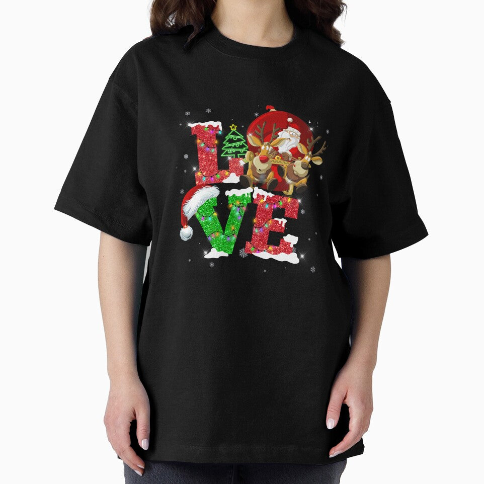 Christmas Is The Season Of Love With Santa and Reindeer by UnknownArtistt