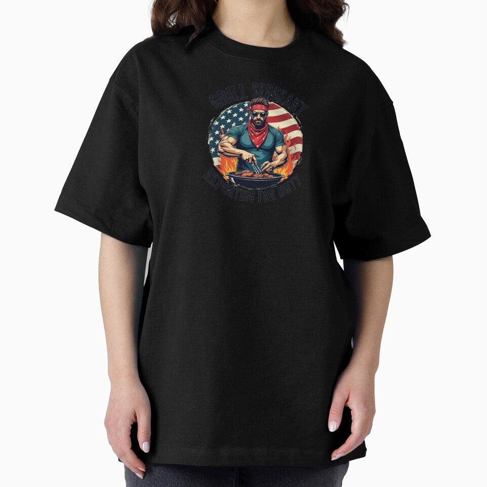 Funny 4th of July Shirt – Grill Sergeant BBQ Patriotic T-Shirt by SNW-Collective