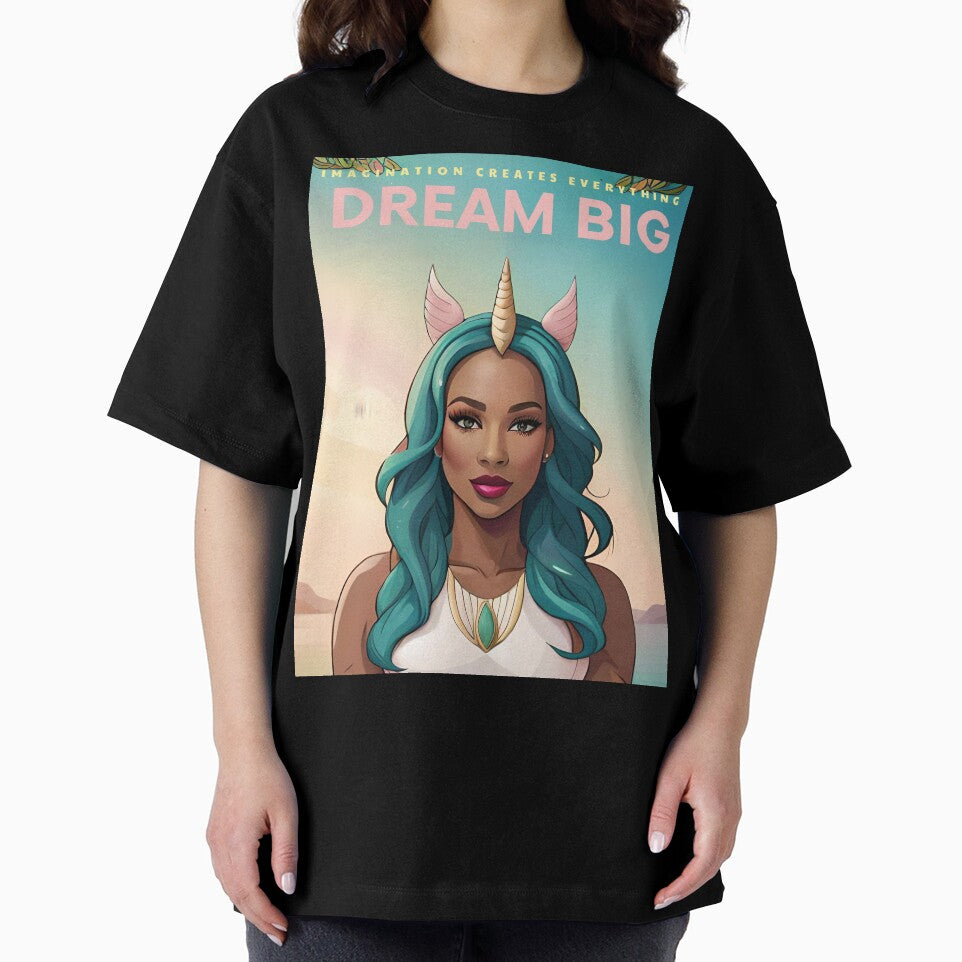 Glam Woman Dream Big Unicorn Imagination Creates Everything by Melan Designs