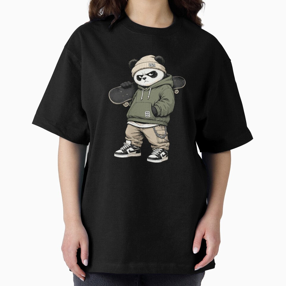 Cool Skateboard Panda Streetwear Kawaii Animal by Krincydigitalart