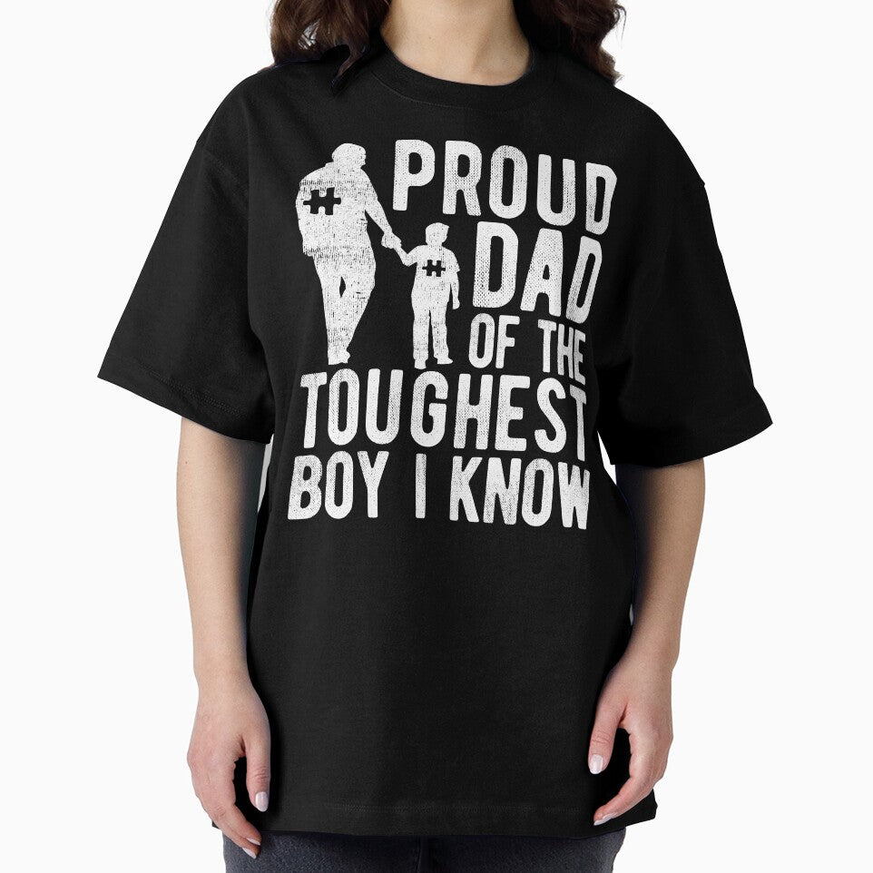 Autism Proud Dad Of The Toughest Boy I Know Autism Awareness Month Gift for Father by alenaz