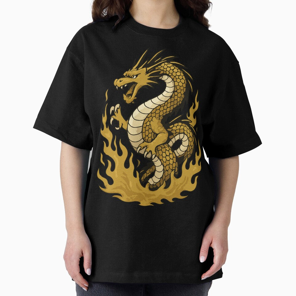 Golden Black Dragon Design by theOne_Design