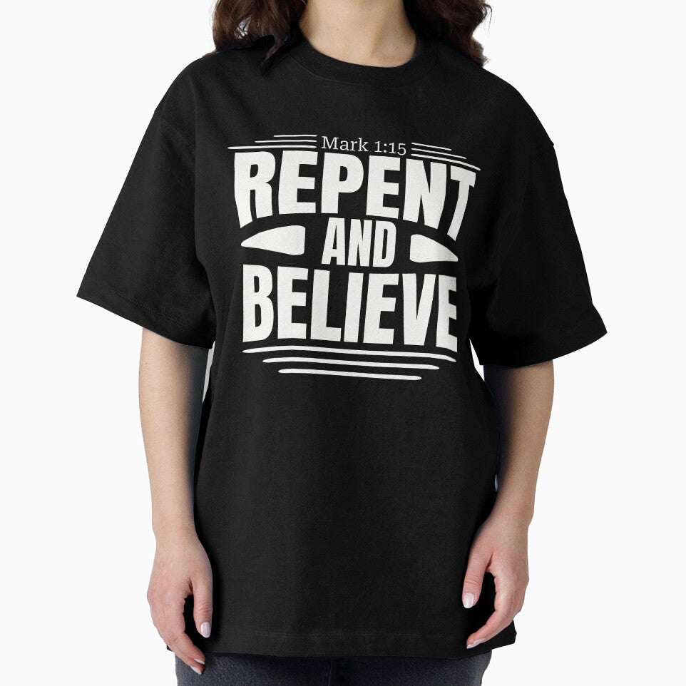 Mark 1:15 Design: Repent and Believe" by Inspirahawke