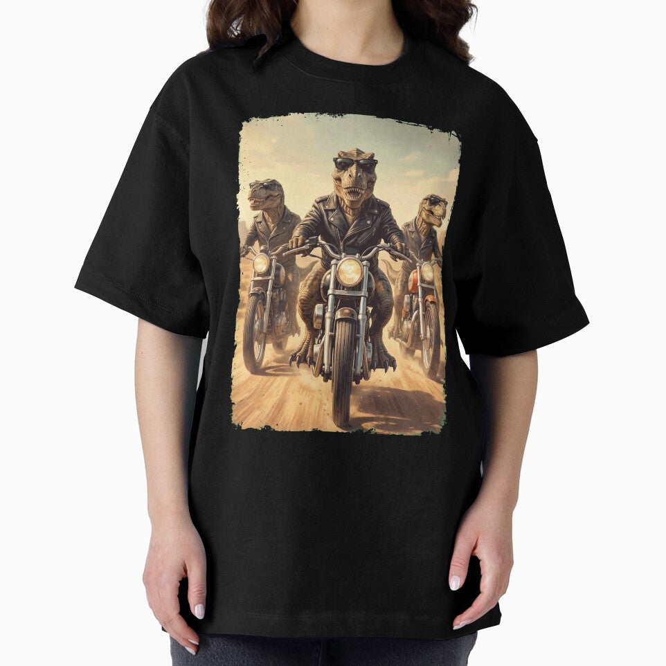 Funny T Rex Dinosaur Motorcycle Meme Animal Lover by DoodleTortle