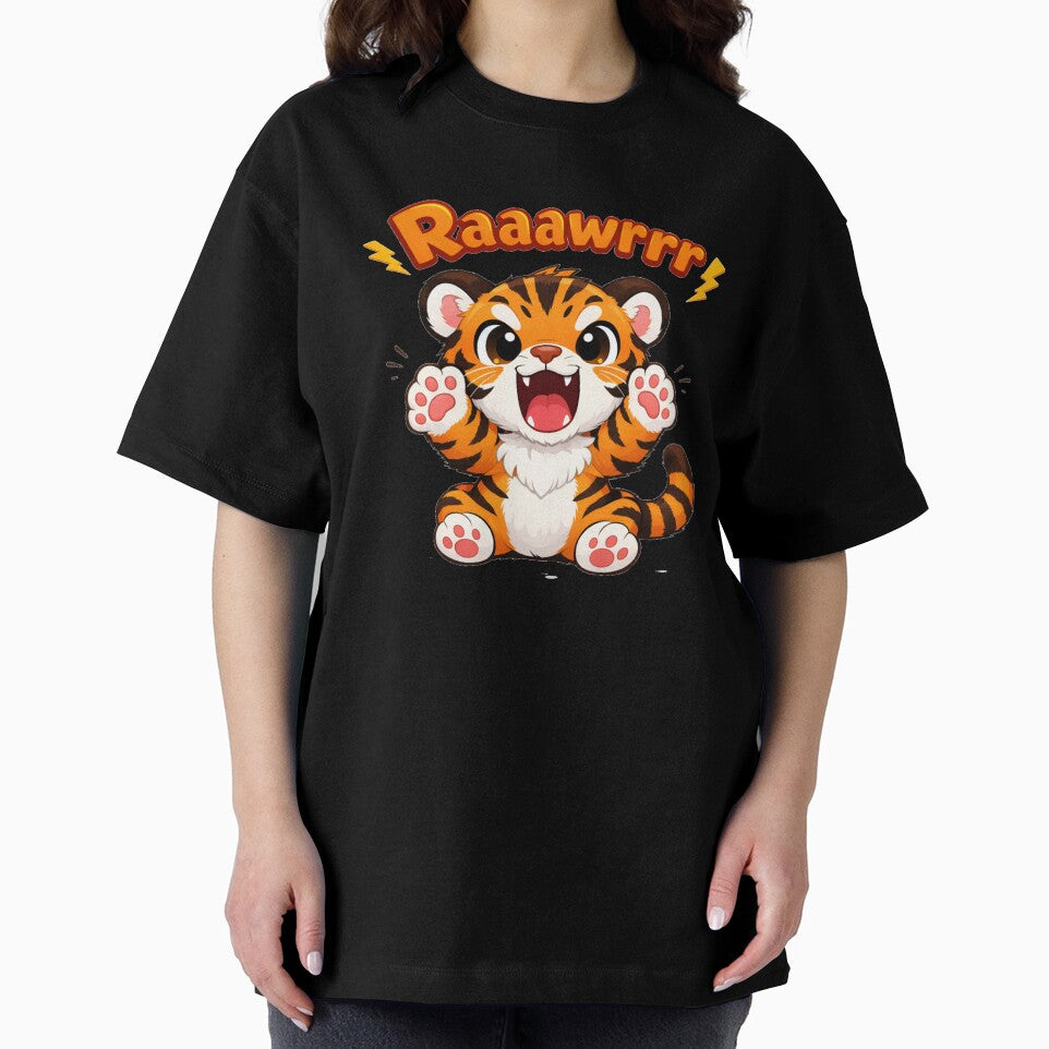 Cute Baby Tiger Cartoon with “Raaawrrr” Text by Sn1ver