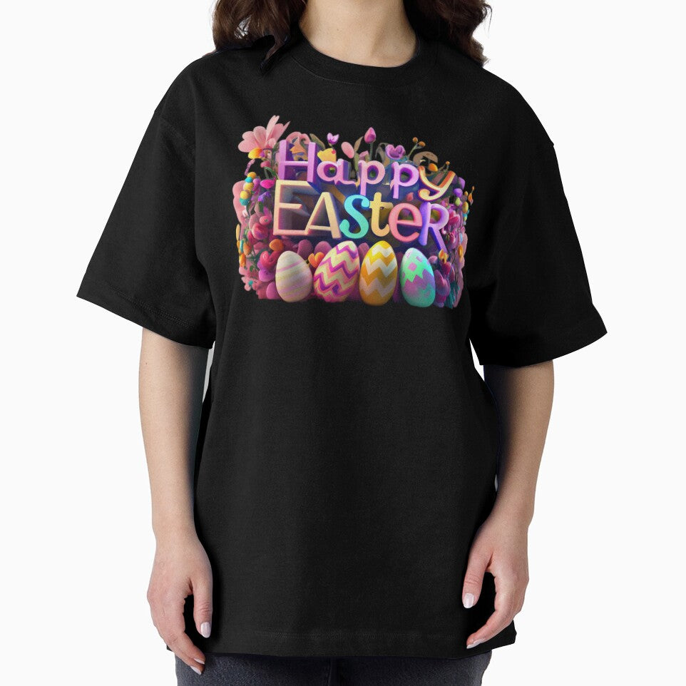 happy easter day  inscription and colored eggs by Expressions-Sel