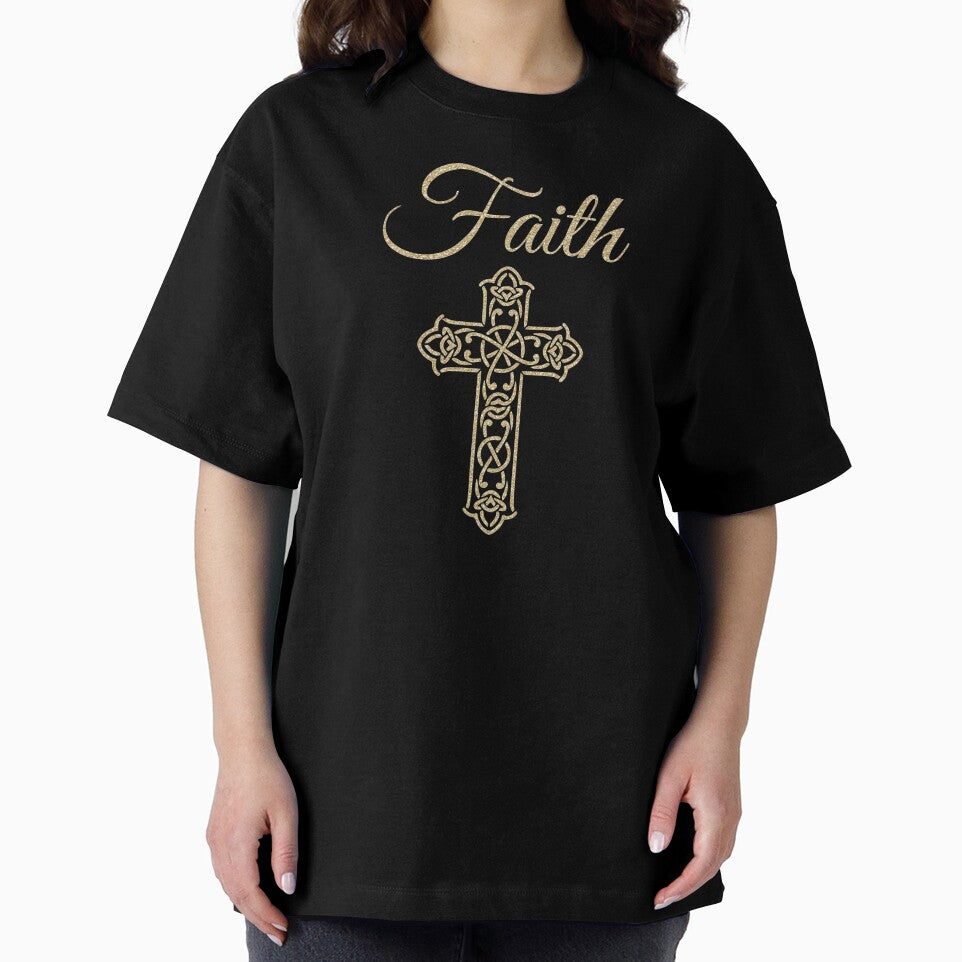 Faith Cross - Gold Speckled Effect by madtoyman
