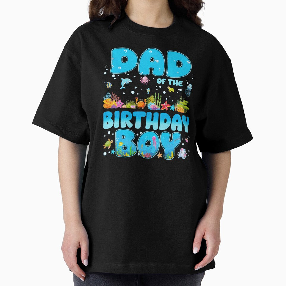 Dad Of The Birthday Boy Ocean Sea Creatures Birthday Father by AmaXONIC