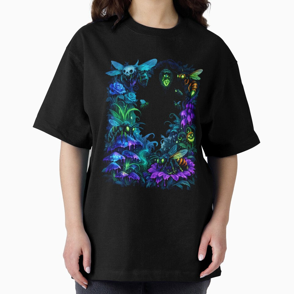 Spooky Glowing Bees & Wasps in a Haunted Garden by designsbyhw