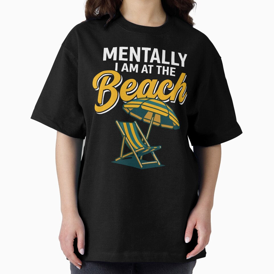 Mentally I Am At The Beach Funny Summer Vacation by KroghDs