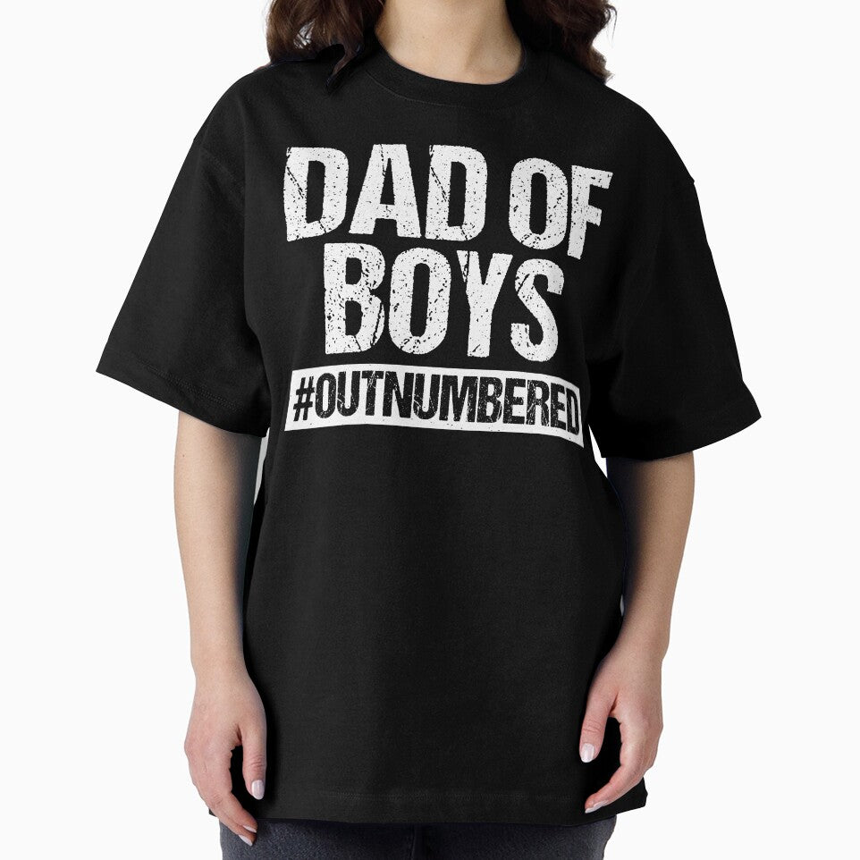 Dad Of Boys #Outnumbered Funny Fatherhood Humor by gunaone-design
