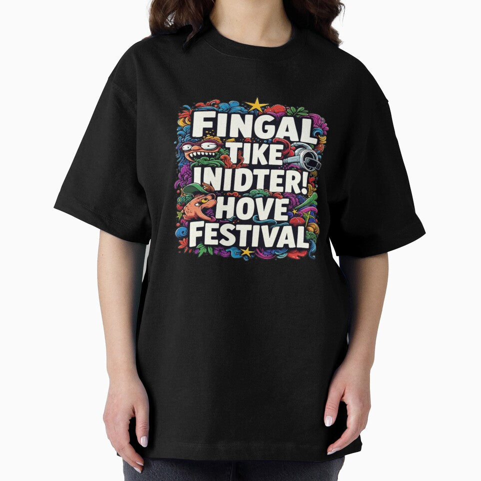 Fingal International Festival Funny Graphic T-Shirt | Colorful Party Art Sticker | Fingal Fest Indie Music Festival Design by Sushikidsntod