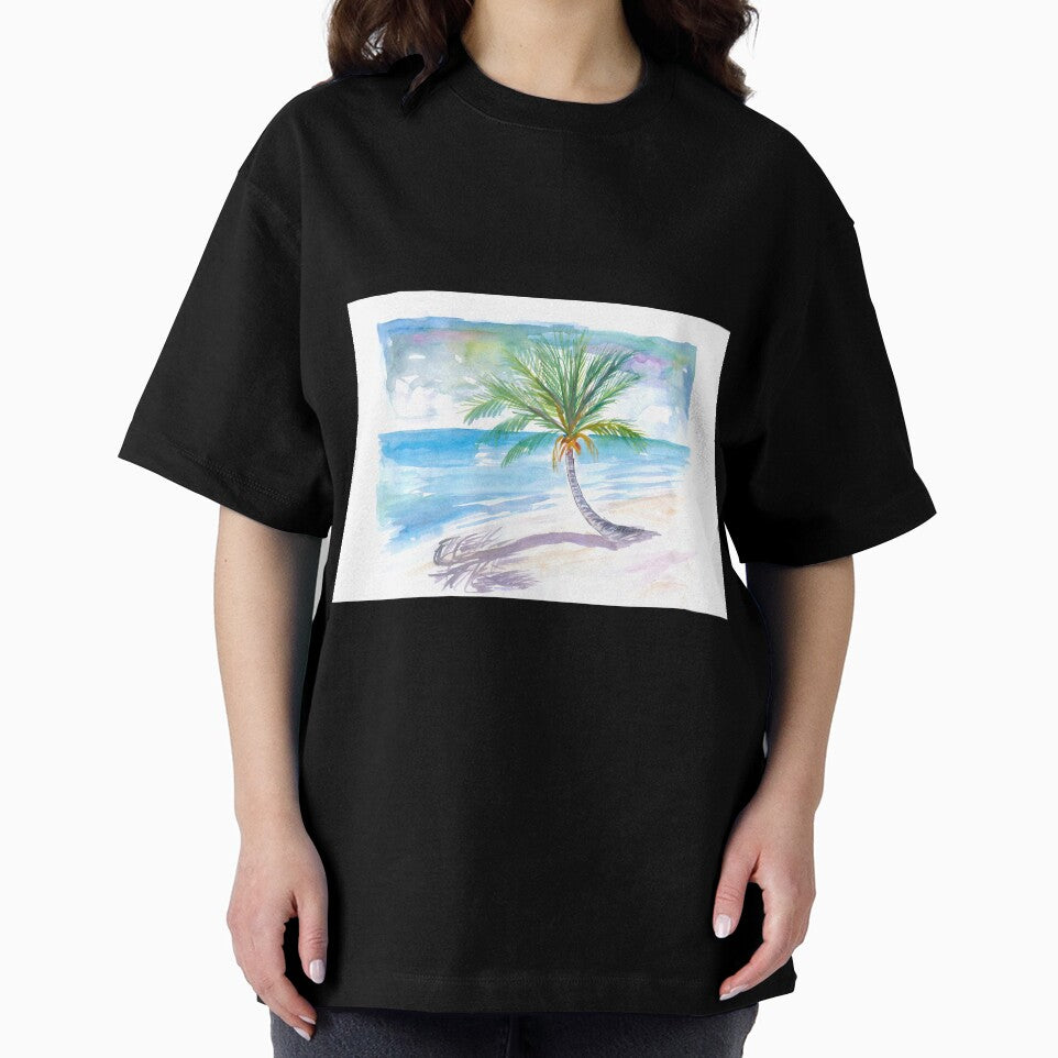 Big Palm For Dreaming Away On A White Caribbean Beach by artshop77