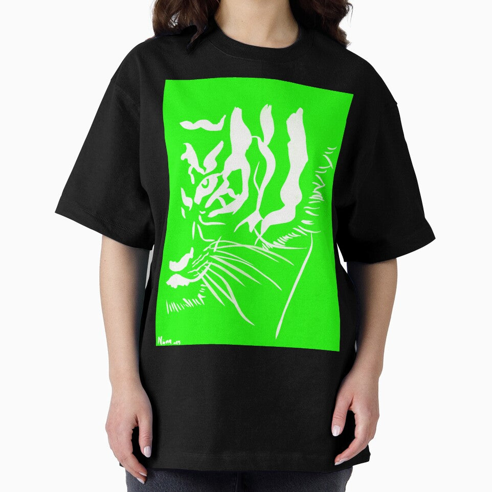 Eye of the Tiger - Green and White by Niina  Niskanen