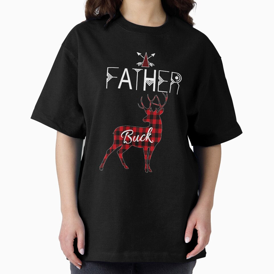 Father Buck Deer Buffalo Plaid Family Christmas Camping Holiday Gift by Sapphire Star