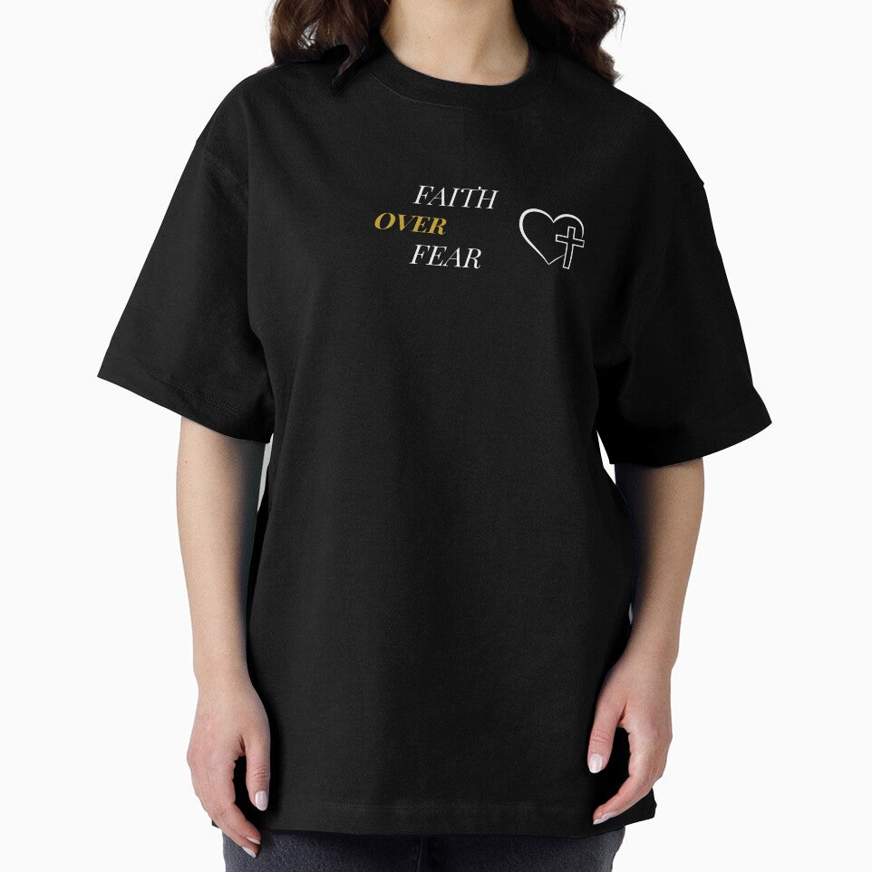 Faith Over Fear - Heart Cross by BaronSGE