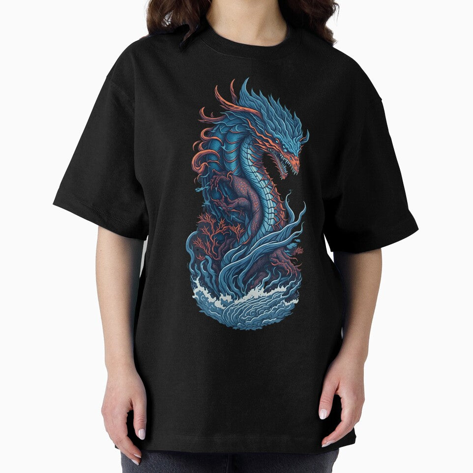 Japanese Sea Dragon Tattoo Style Illustration by Mythic Ink Studio