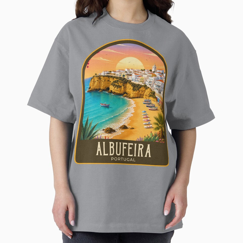 Albufeira Vintage Travel Illustration by HomeLivingCo