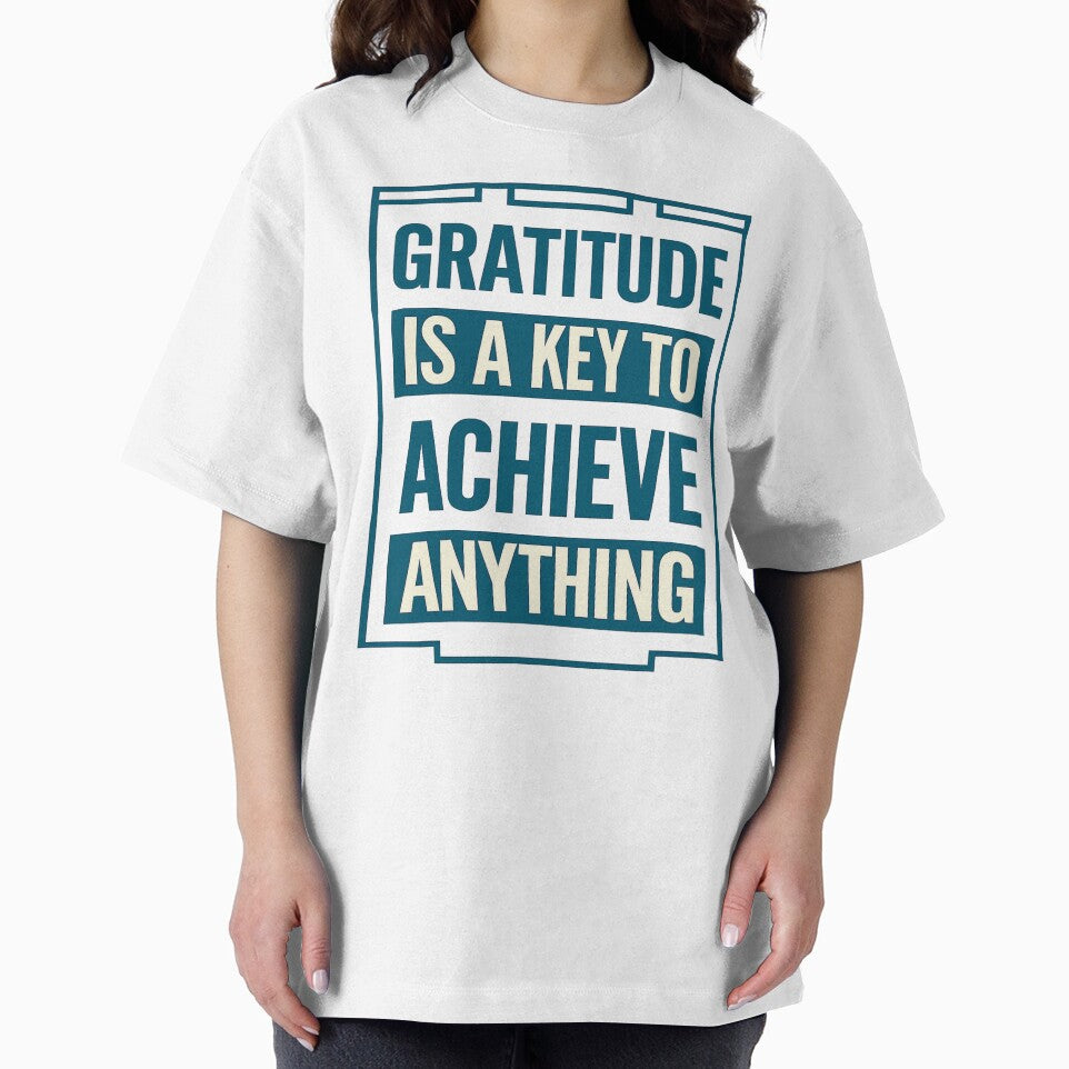 Gratitude Is a Key to Achieve Anything Motivational Quote | Positive Mindset Typography Design by Akseries