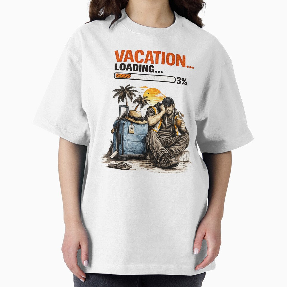 Vacation Loading... 3% | Funny Warehouse Worker T-Shirt by LukWer