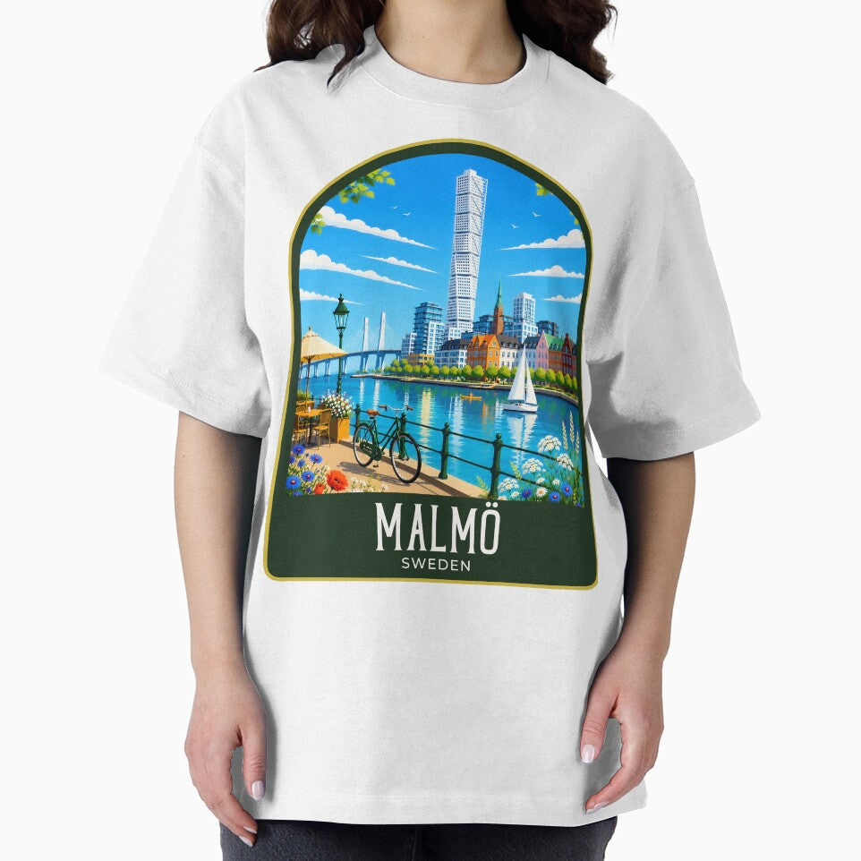 Malmö Vintage Travel Illustration by HomeLivingCo
