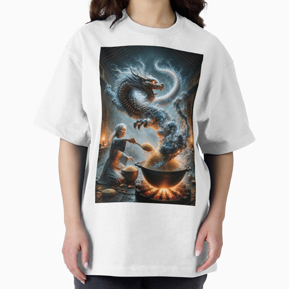 Ancient Dragon Spirit and Master Chef – Mystical Fantasy Asian Dragon Art by DrakariArt
