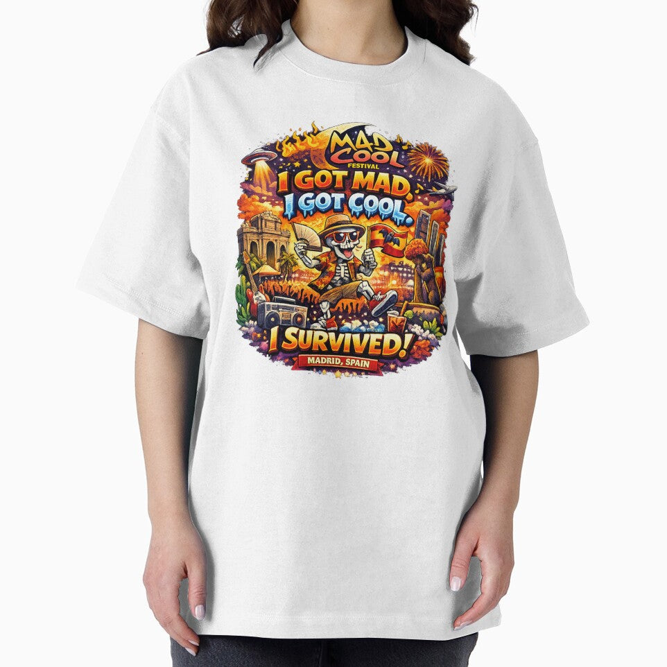 Mad Cool Festival Madrid Spain – I Got Mad, I Got Cool, I Survived! | Funny Music Festival T-Shirt Design | Concert Graphic PNG | Print-on-Demand Bundle by Sushikidsntod