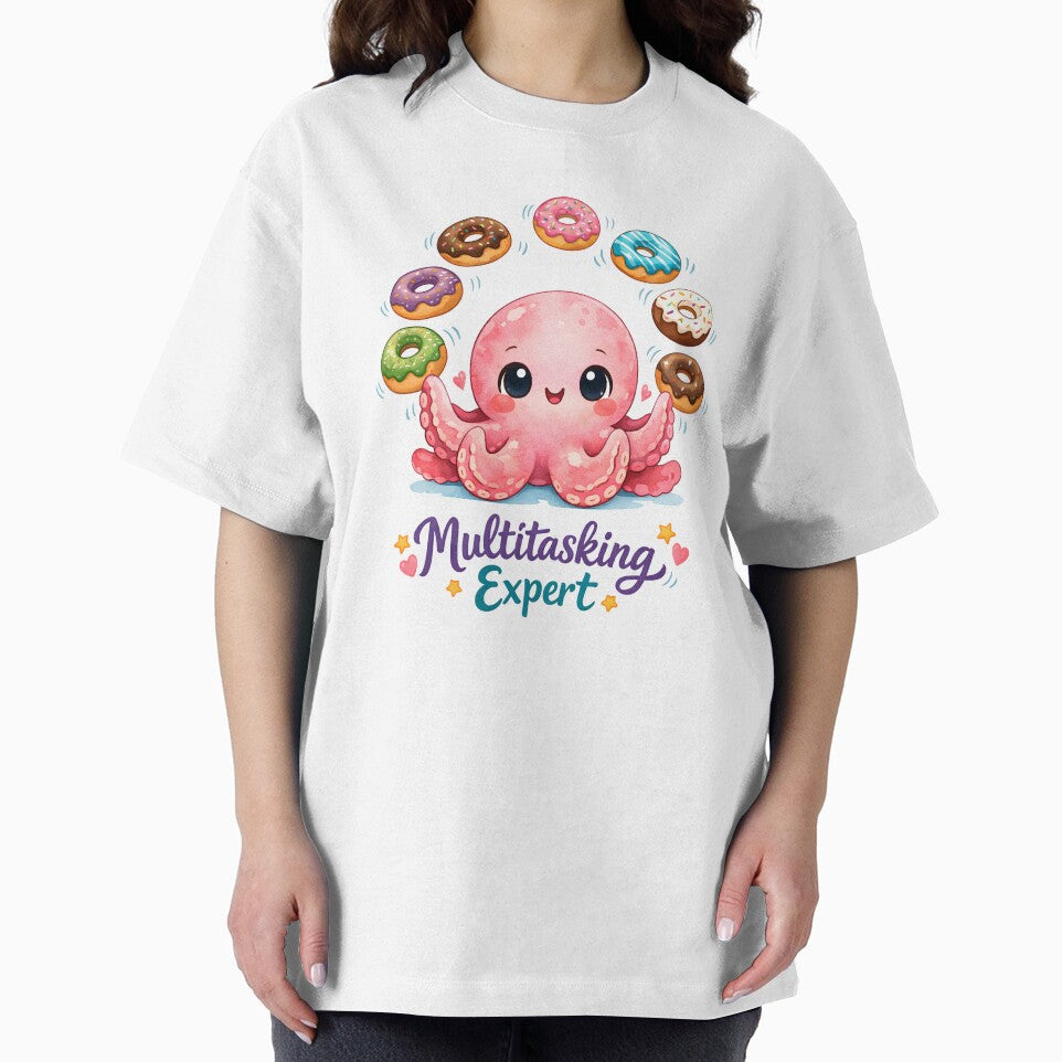Cute Kawaii Octopus | Multitasking Expert Funny Ocean Animal Gift for Octopus Lovers | Watercolor Art by stylishdzign