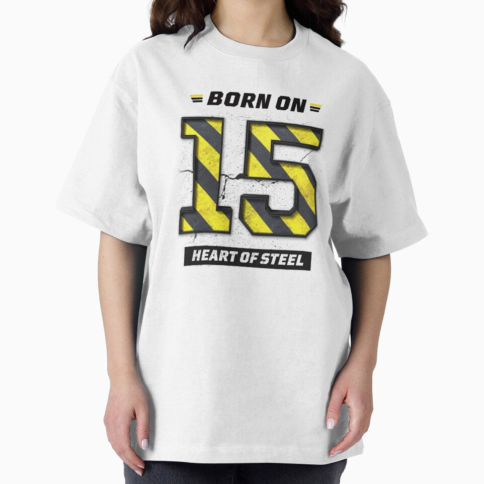 Born on 15 No Mercy – Birthday Number 15 Shirt, Aggressive Mindset Design, Grunge Industrial Streetwear by amareshdas008