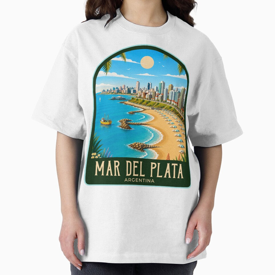 Mar del Plata Vintage Travel Illustration by HomeLivingCo