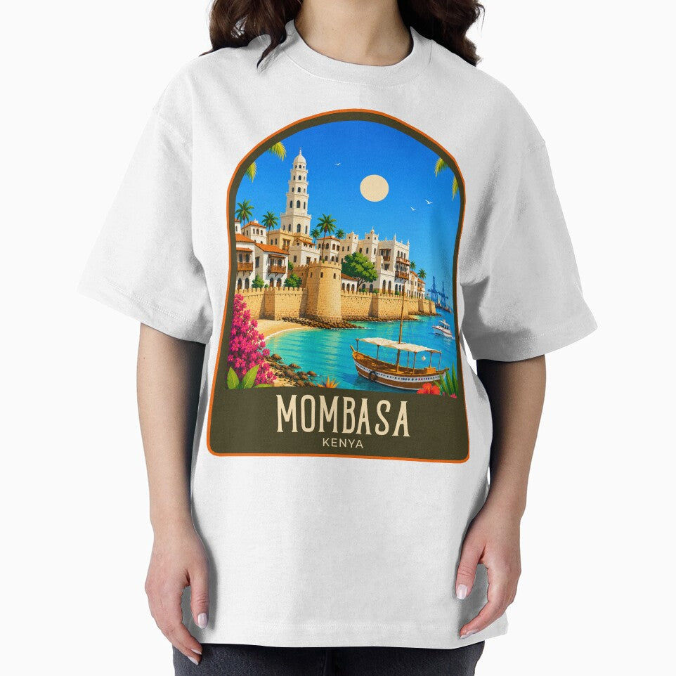 Mombasa Vintage Travel Illustration by HomeLivingCo