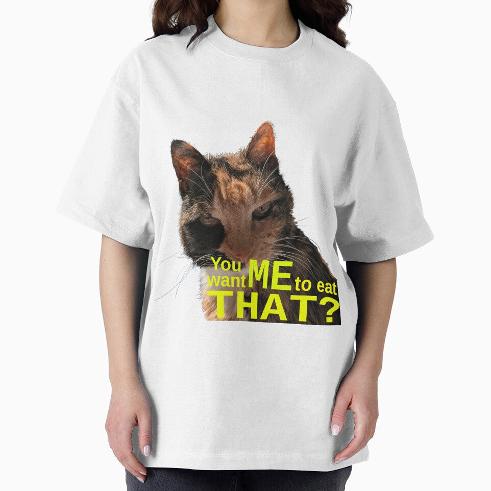 Cat asks if she is expected to eat the cheap food you just put in her bowl... by LittleGreyMan2026