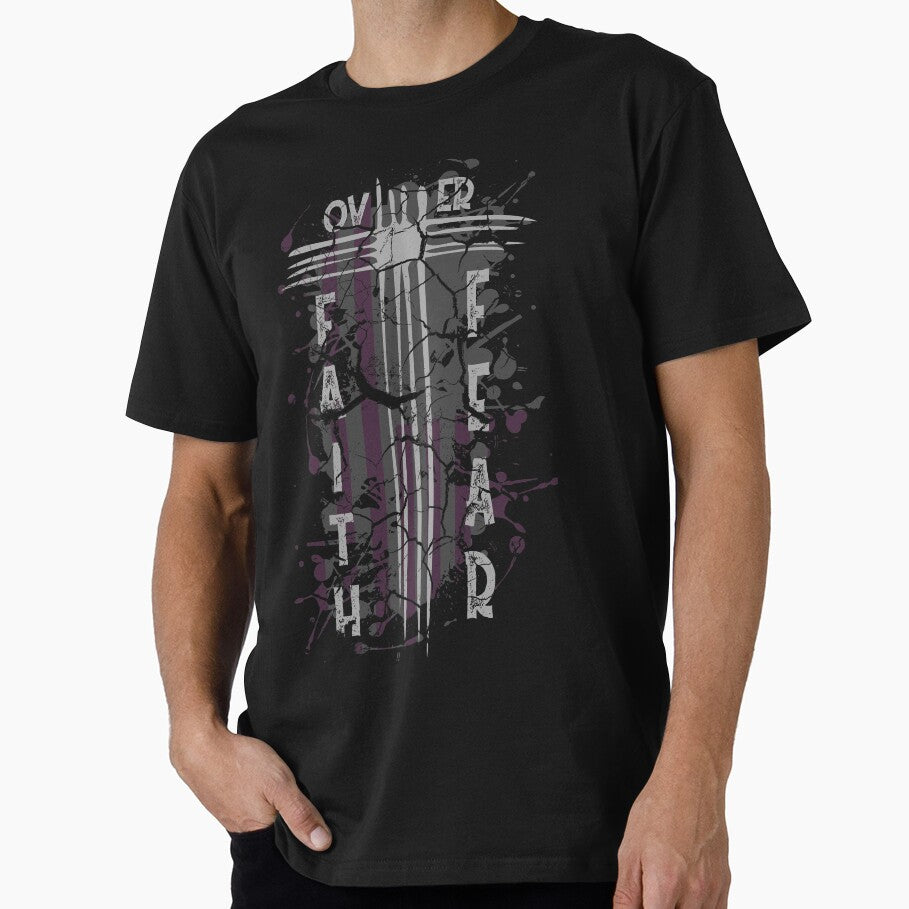 Faith Over Fear Cool Christian Flag Cross  T-Shirt by STTrillionTEES