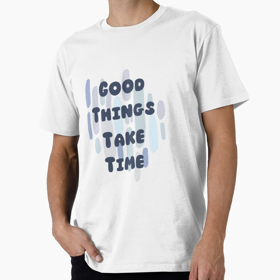 Good things take time, Inspirational life quote (color palate, colour pallete) by Sanaura