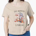 Just Married 55 Years Ago - 55th Anniversary Couple Bunnies Tee, Phone Cases And Other Gifts by MemWear