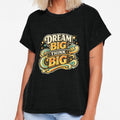Dream Big Think Big Motivational Quote Retro Vintage Typography Design | Inspirational Success Mindset Graphic by HEERYAK