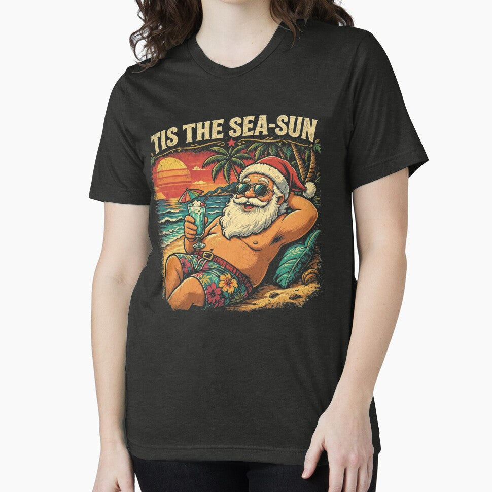 Beach Santa Tis the Sea-Sun Christmas In July Vintage by CF_VintageDesign